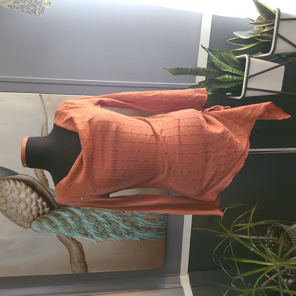 rustic orange sweater